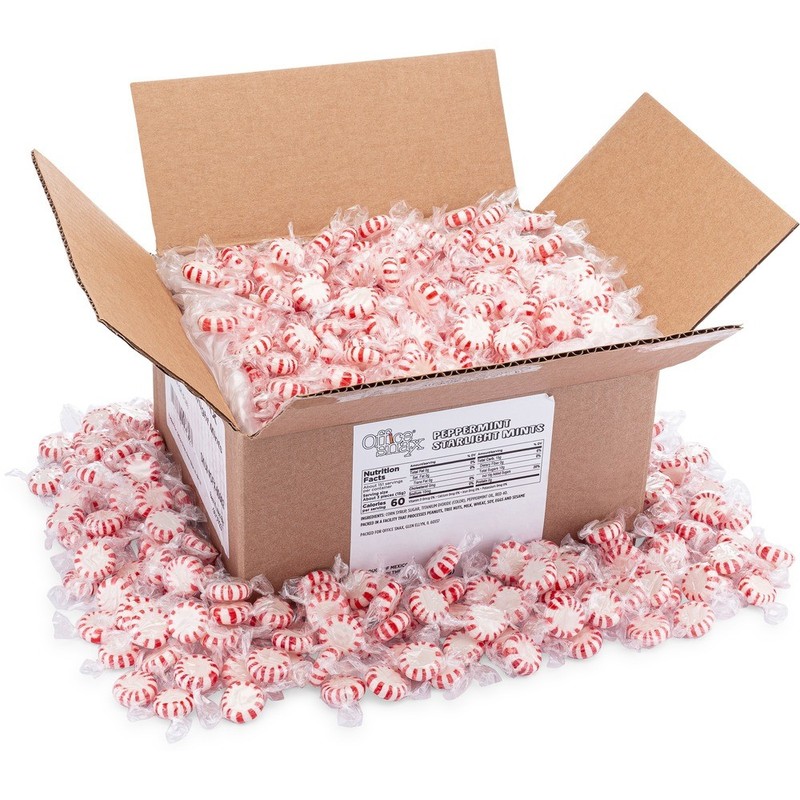 Office Snax Peppermint Starlight Mints - Peppermint - Individually Wrapped - 5