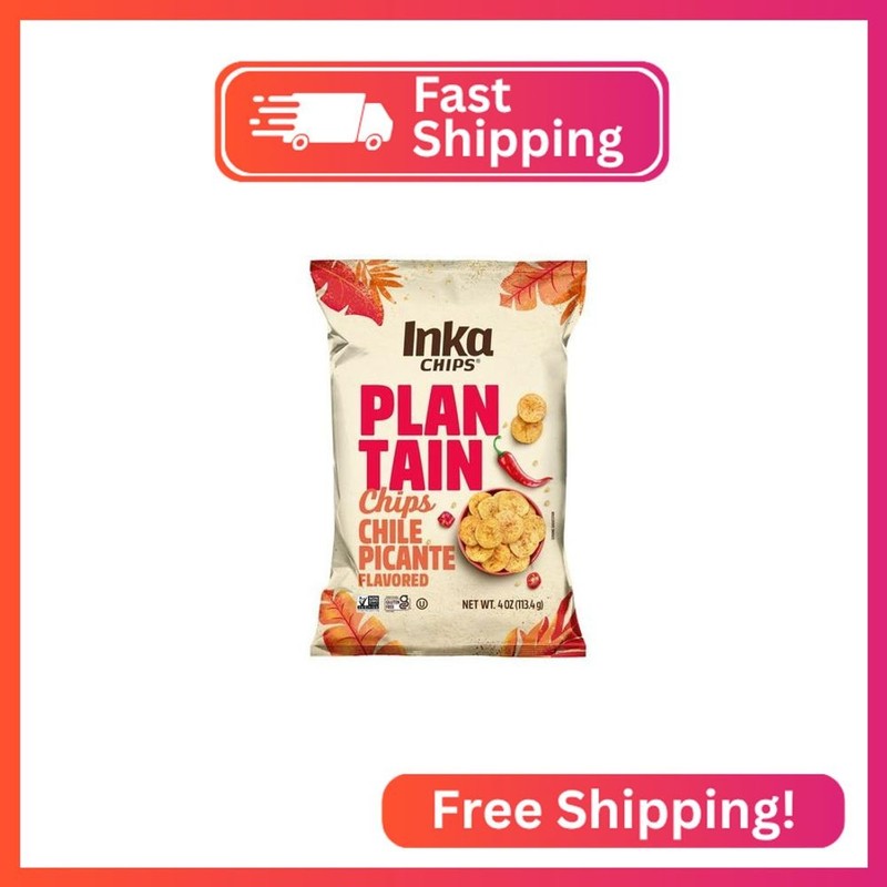 Inka Crops Inka Chips- Chile Picante Plantain chips,4 Ounce (Pack of 6) gallery