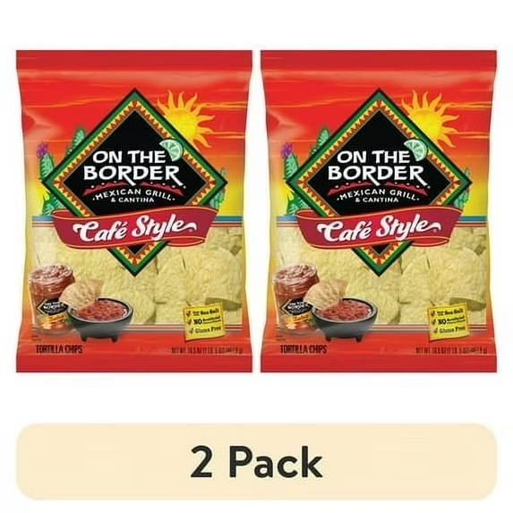 (2 pack) Cafe Style Tortilla Chips, Gluten-Free, 16.5 oz Bag