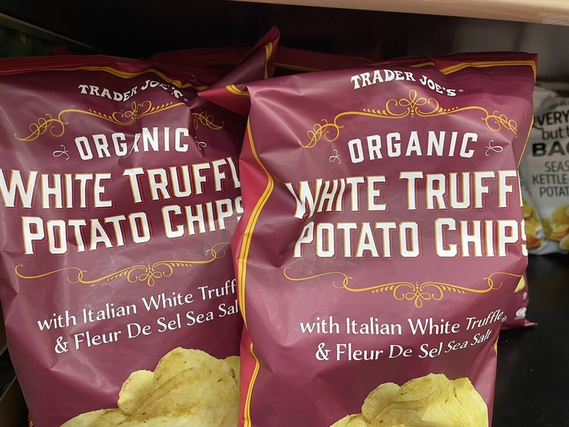 2 Packs Trader Joe’s Organic White Truffle Potato Chips 6 oz Each Pack