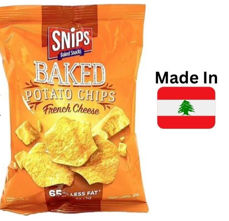 3 Pack X Snips Baked Potato Chips French Cheese Flavor ( 65% Less Fat) 120g