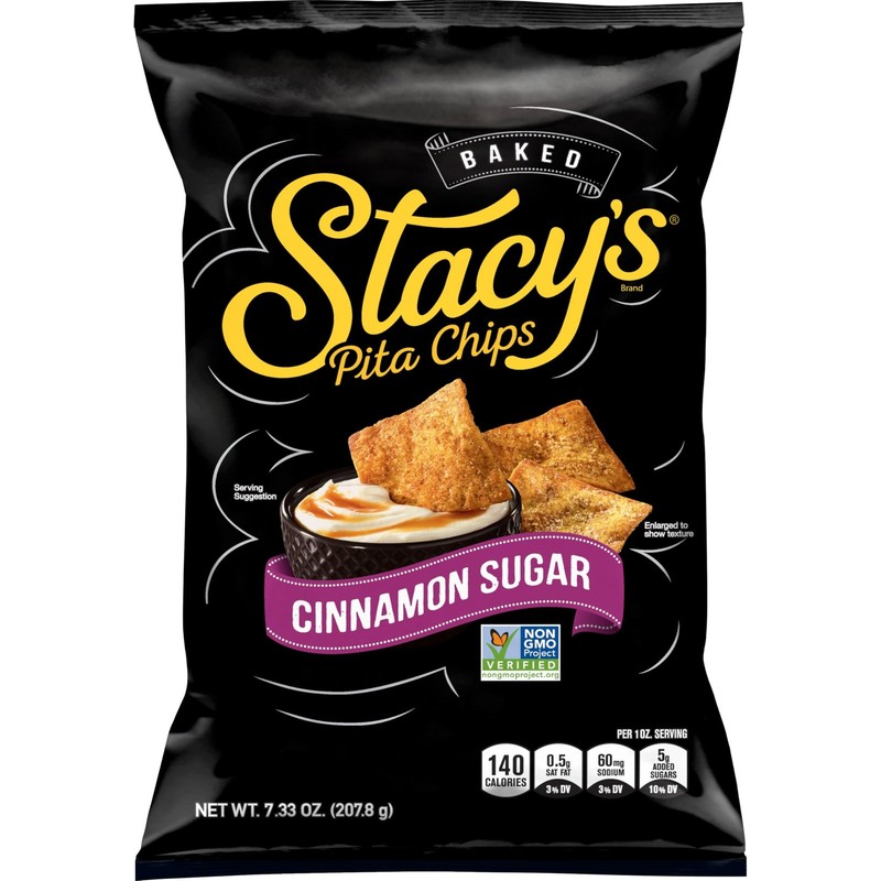 Stacy’s Cinnamon Sugar Pita Chips 7.33oz Delicious Snack Non GMO
