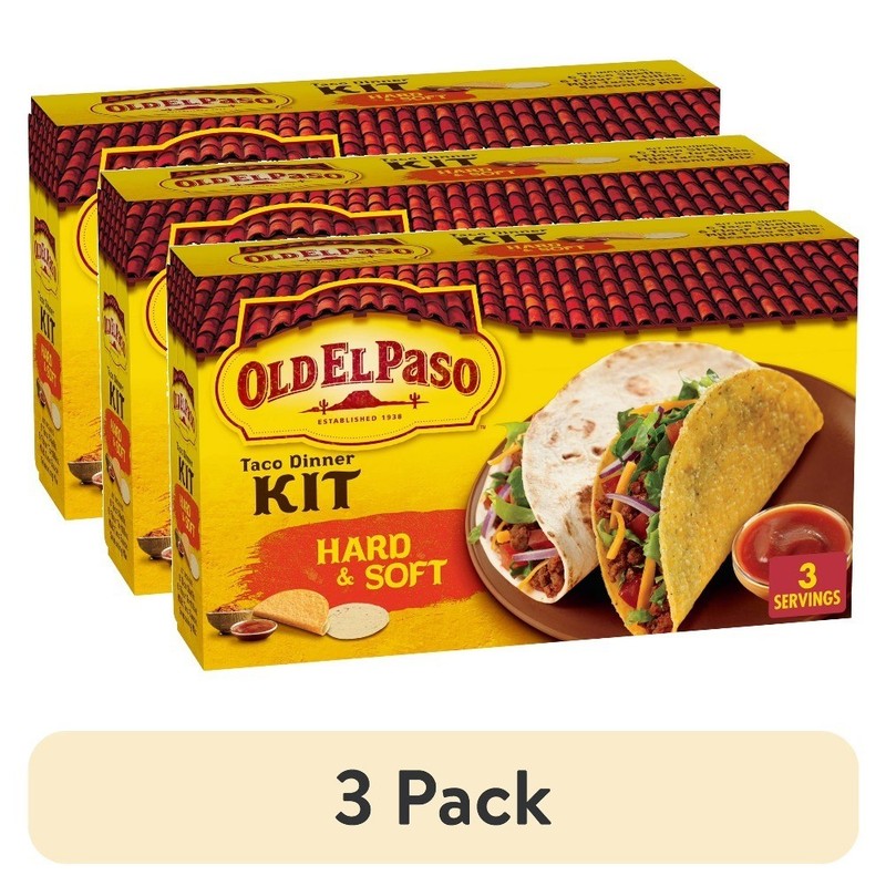 Taco Dinner Kit Hard and Soft Tortillas Meal Prep 12 Count
