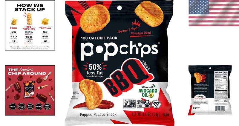 Salty & Spicy BBQ Potato Chips, Gluten-Free gallery