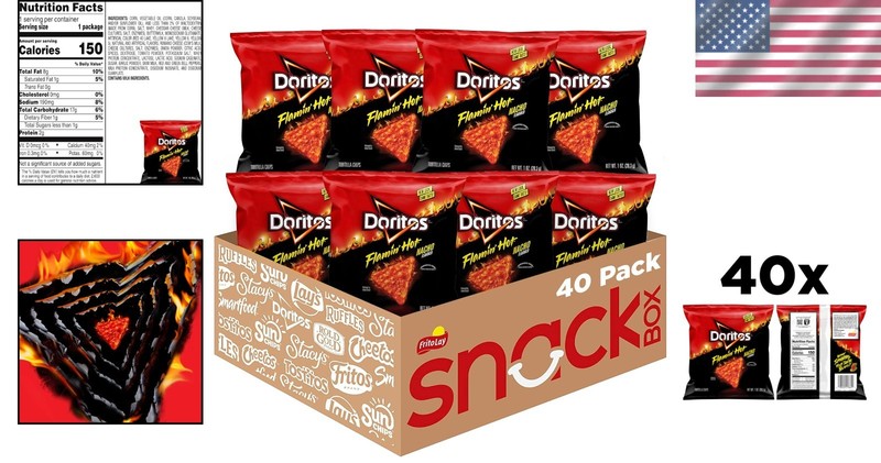 Spicy Flavored Tortilla Chips, 1oz Bag x40=#-~ gallery