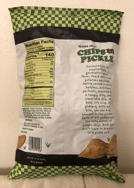TRADER JOES Chips in a Pickle Potato Chips kettle-cooked Limited Dill 6oz (170g) gallery