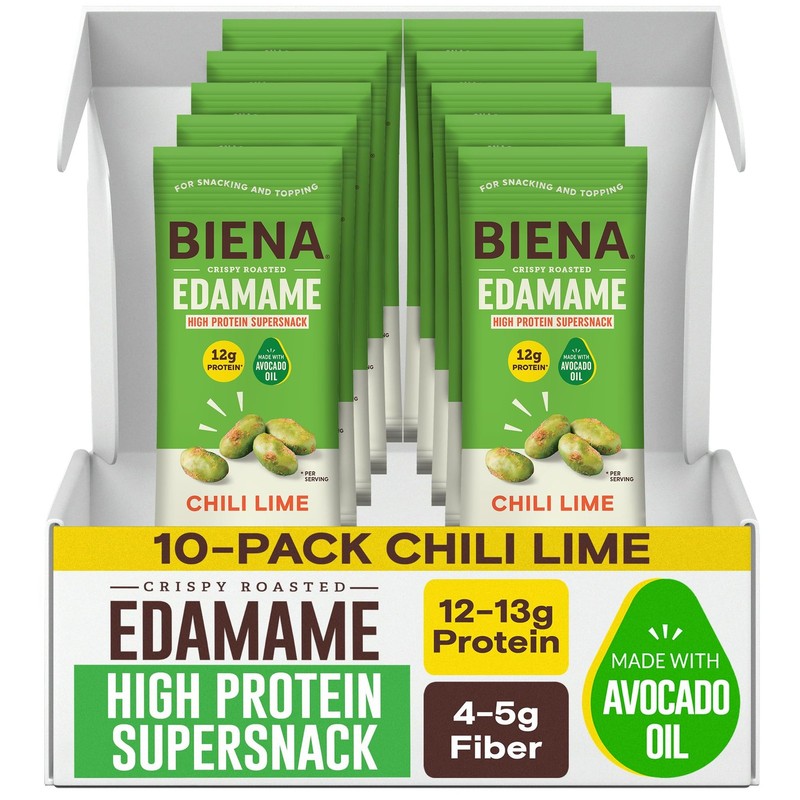 Biena Edamame Beans Snack High Protein Snacks – Healthy Office Snacks For Adu...