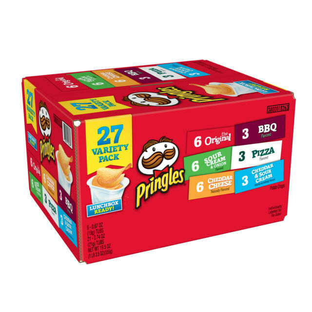 Pringles 3800018263 Snack Stacks 19.5 oz Flavored Variety Pack