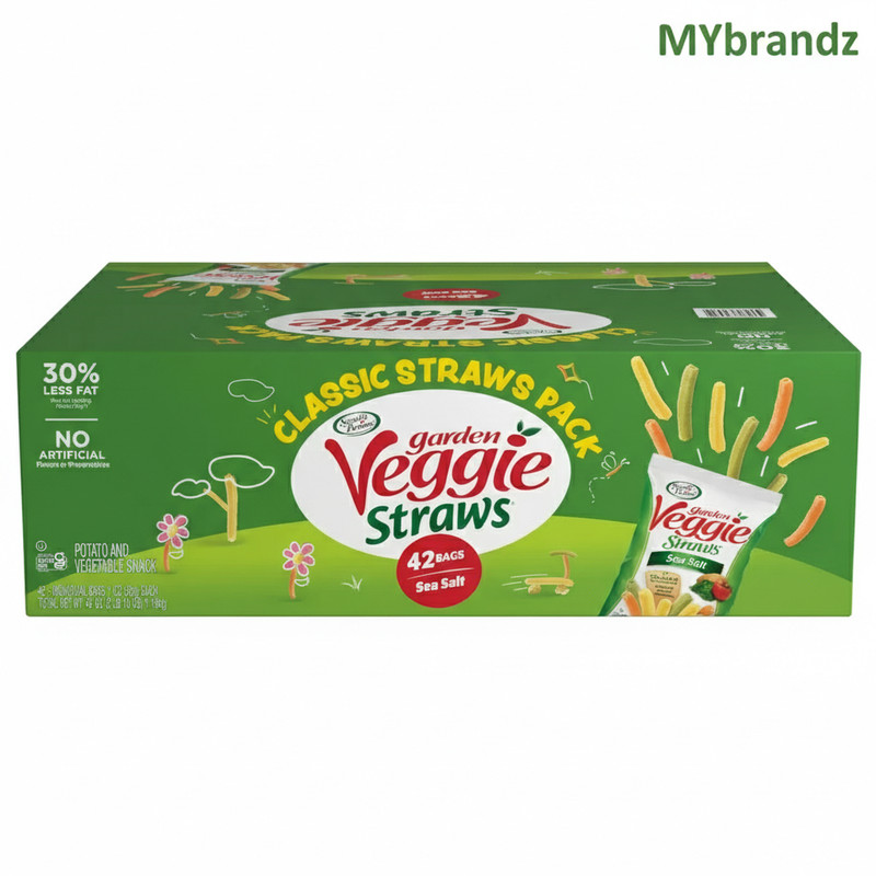 Garden Veggie Straws Snack Pack, Sea Salt – 1 oz Each (42 Count)