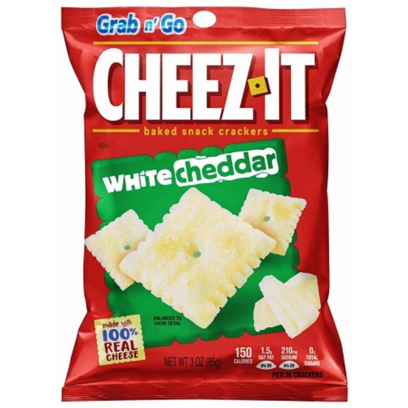 3x Cheez-It White Cheddar Baked Snack Crackers Cheese Chips Bulk New Lot 3oz
