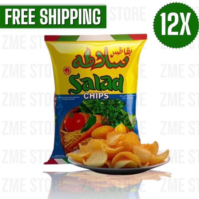 12X Salad Chips Oman Hot and Sour flavor Potato Chips (15g) بطاطس سلاطه