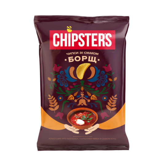 5pcs (500g) Potato chips with Borshch flavor TM CHIPSTER’S 100g UKRAINE