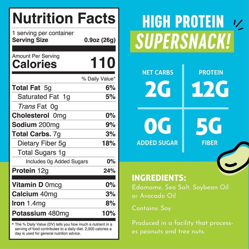The Only Bean Crunchy Dry Roasted Edamame Snacks Sea Salt Healthy High Protein gallery