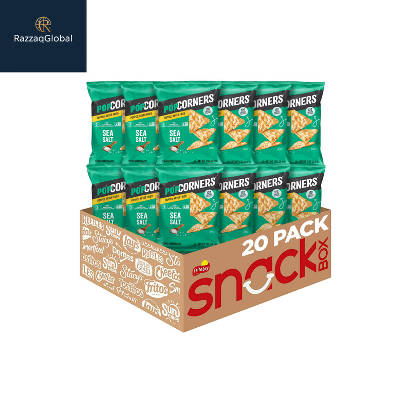 PopCorners Sea Salt Corn Chips No Artificial Flavors 1oz 20 Pack
