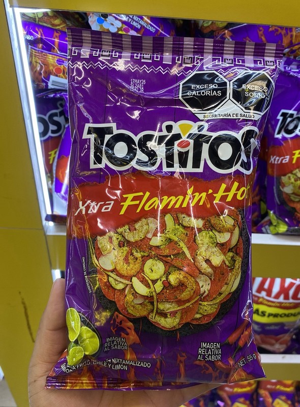Caja Con 50 Sabritas Tostitos Flamin Hot Traídas De Mexico 🇲🇽