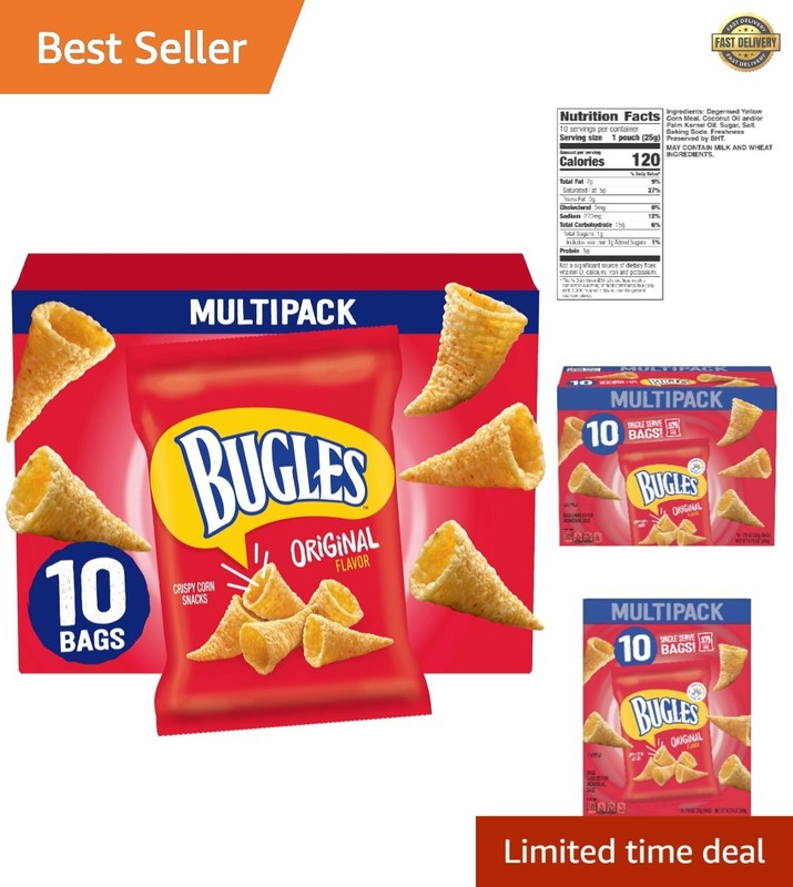 Crispy Corn Snacks, Snack Bags Multipack, 10 Ct, 8.75 oz