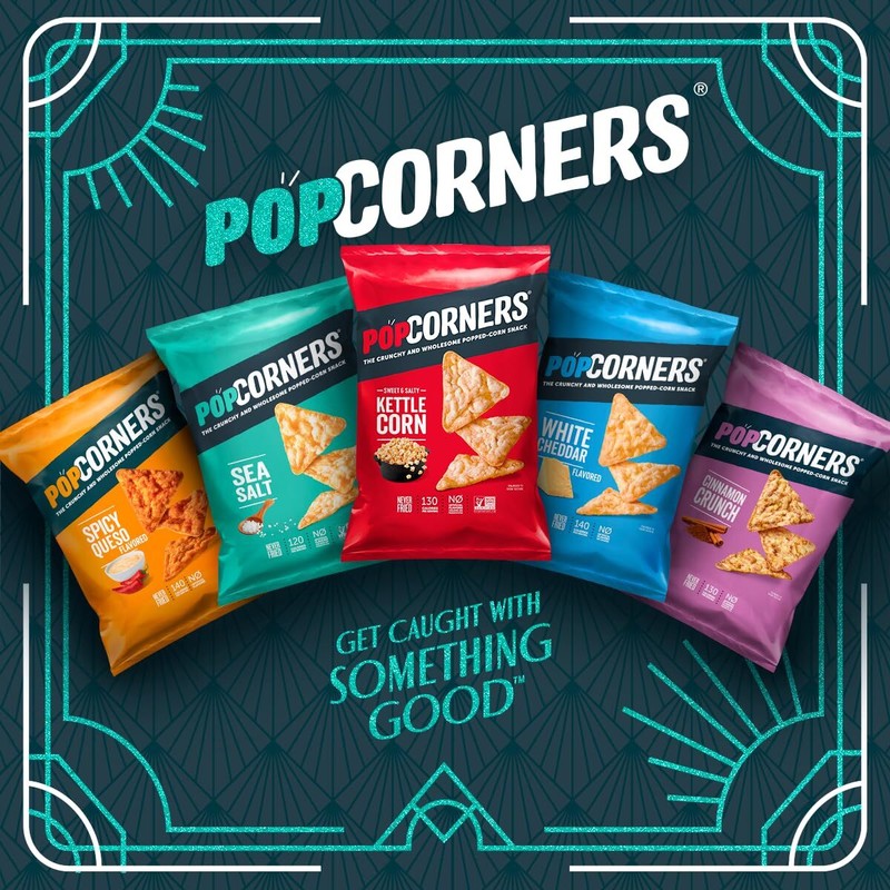 PopCorners Popped Corn Snacks Sea Salt Chips 1oz Bags Pack of 20 gallery