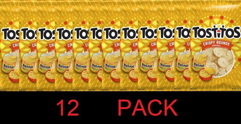 Tostitos Tortilla Chips ORIGINAL FLAVOR Crispy Rounds 12 oz Bag – 12 PACK
