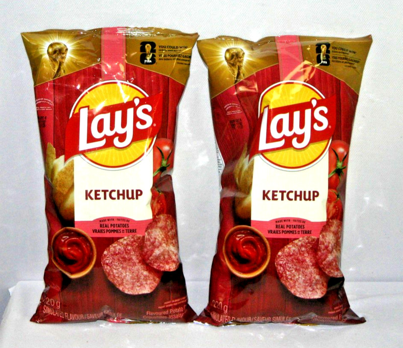 Lay’s Ketchup Flavored Potato Chips, 220g (2 Pack). CANADIAN BBY 10/6/26