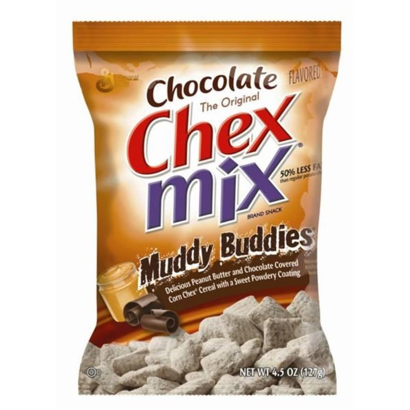 4x Chex Mix Chocolate Muddy Buddies Peanut Butter Cocoa Snack Bag Bulk Lot 4.5oz