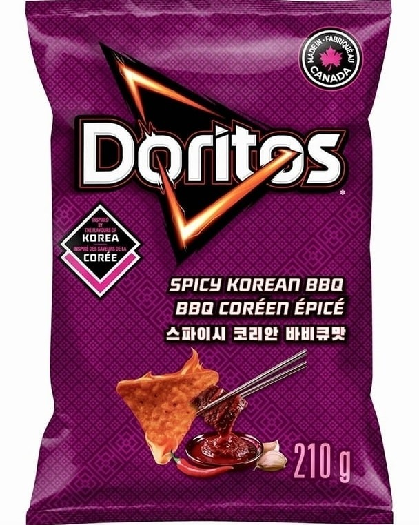 2 Bags Of Doritos Spicy Korean BBQ Tortilla Chips 7.4 oz Each
