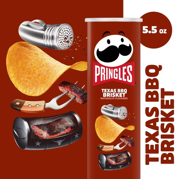 Pringles Texas BBQ Barbecue Brisket 5.5oz New Limited Potato Crisps Chips x1 Can gallery