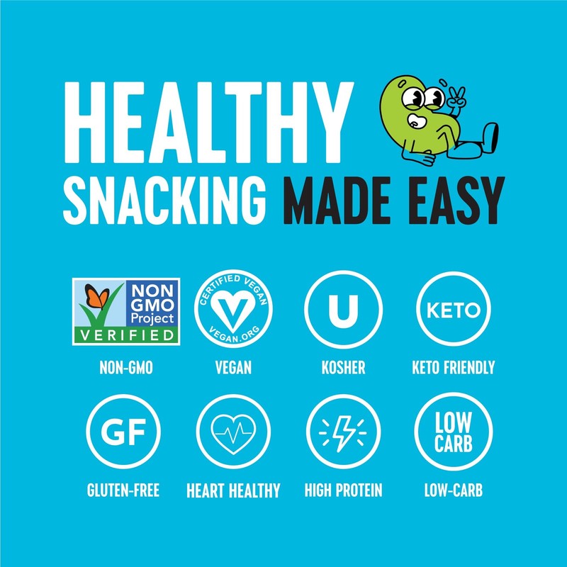 Crunchy Dry Roasted Edamame Snacks (Sea Salt), Healthy High Protein(11g) Keto... gallery