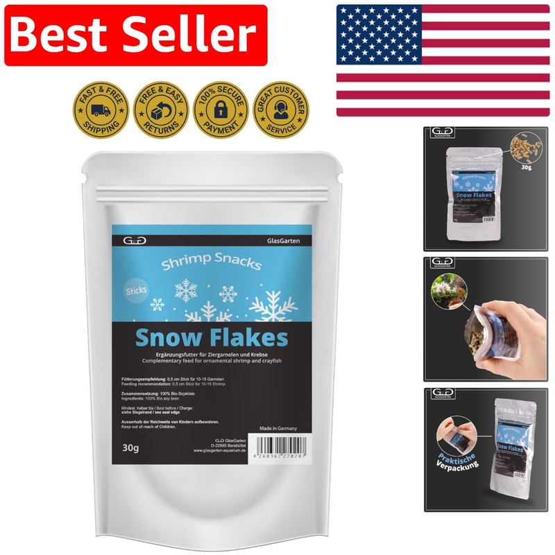 High Protein Snowflake Shrimp Snacks 30g – Ideal for Healthy Growth & Appetite