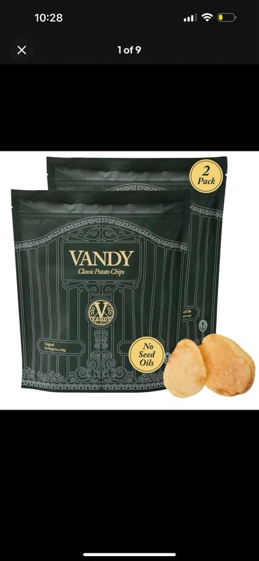 Vandy Potato Chips Gluten Free Beef Tallow Seed Oil Free Healthier Alternative