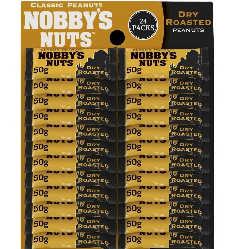 Nobby’s Nuts Classic Dry Roasted Peanuts 24 x 50g