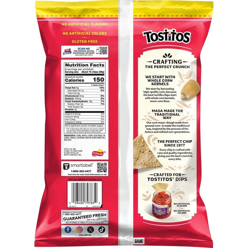 Tostitos CANTINA THIN & CRISPY Tortilla Chips Snacks 10 Oz (2 Bags) gallery