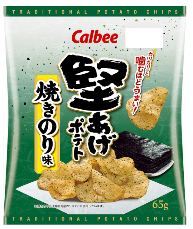 Japanese Snack Calbee Hard Fried Potato Yaki Nori Flavor 65g x 12 bags