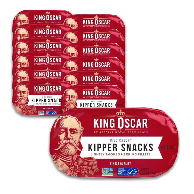 Canned Herring Snacks 3.54 oz Pack of 12 Wild Caught Smoked Boneless Fillets