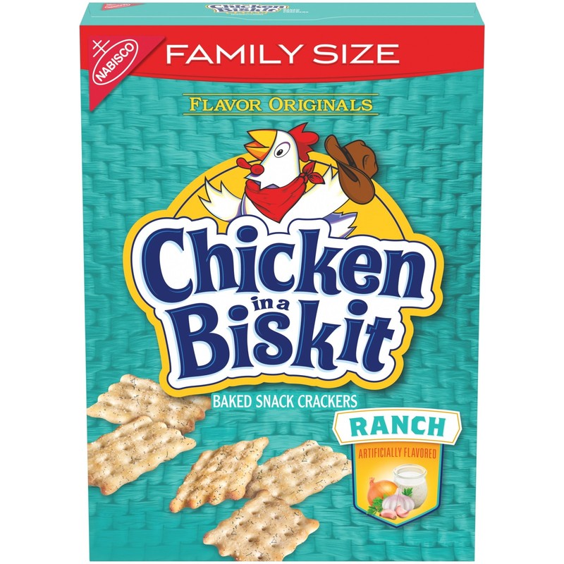 Ranch Baked Snack Crackers Lunch Snacks Family Size 12 oz