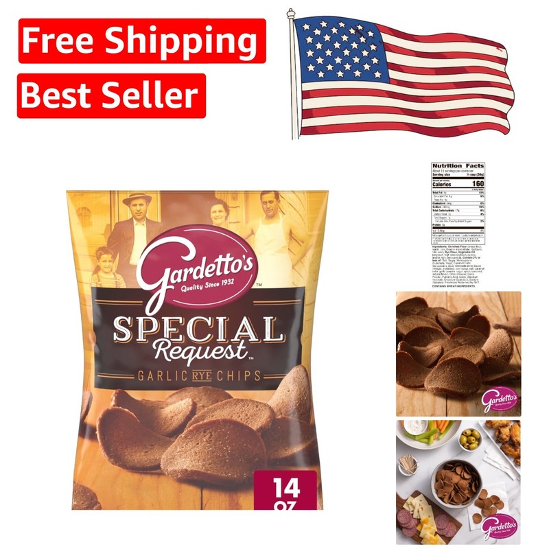 Indulge in Flavor with 14 oz of Special Request Garlic Rye Chips – Savory Crunch