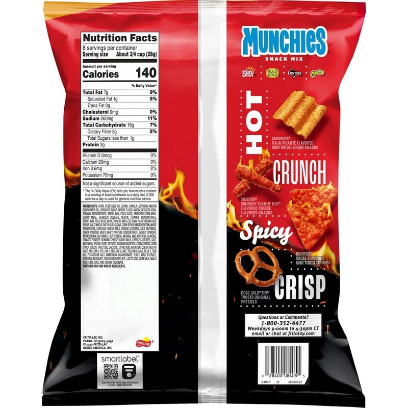 Frito-Lay Munchies Snacks Mix, Flamin' Hot 8 oz (1 Bag) gallery