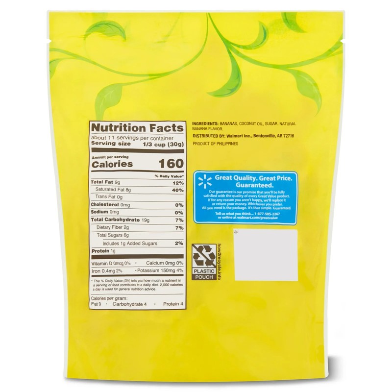 (4 pack) Great Value Sweetened Banana Chips, 12 oz gallery