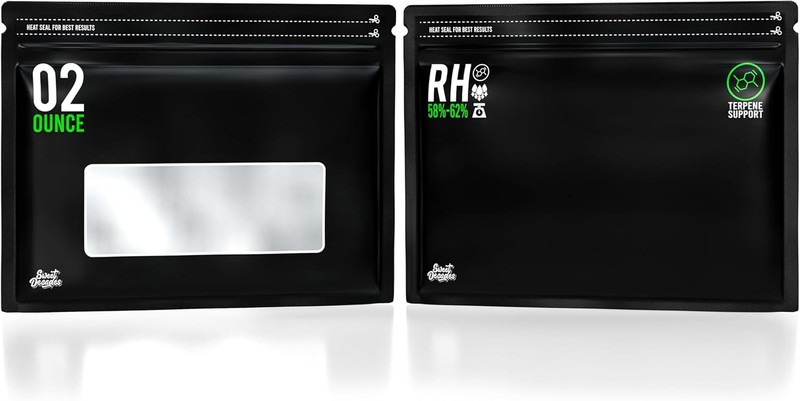 25 Pack - 2 Ounce Terpene Curing Bags 58%-62% Humidity Control gallery