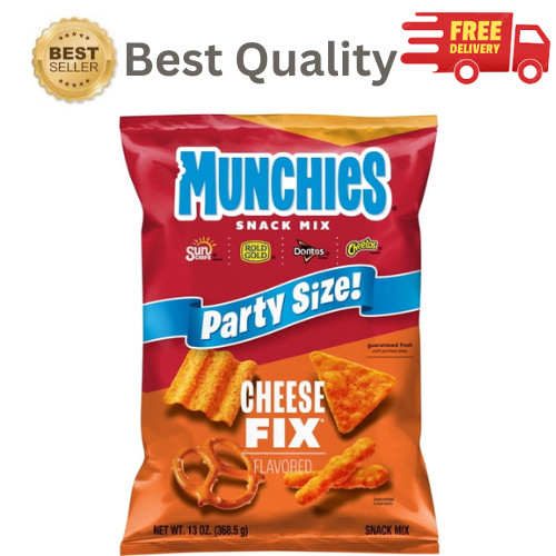Munchies Cheese Fix Party Size Snack Mix 13oz Cheddar Chips Snack Bag