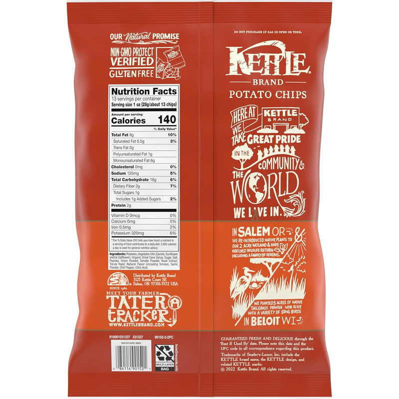 Potato Chips, Backyard Barbeque Kettle Chips, Party Size, 13 Oz gallery