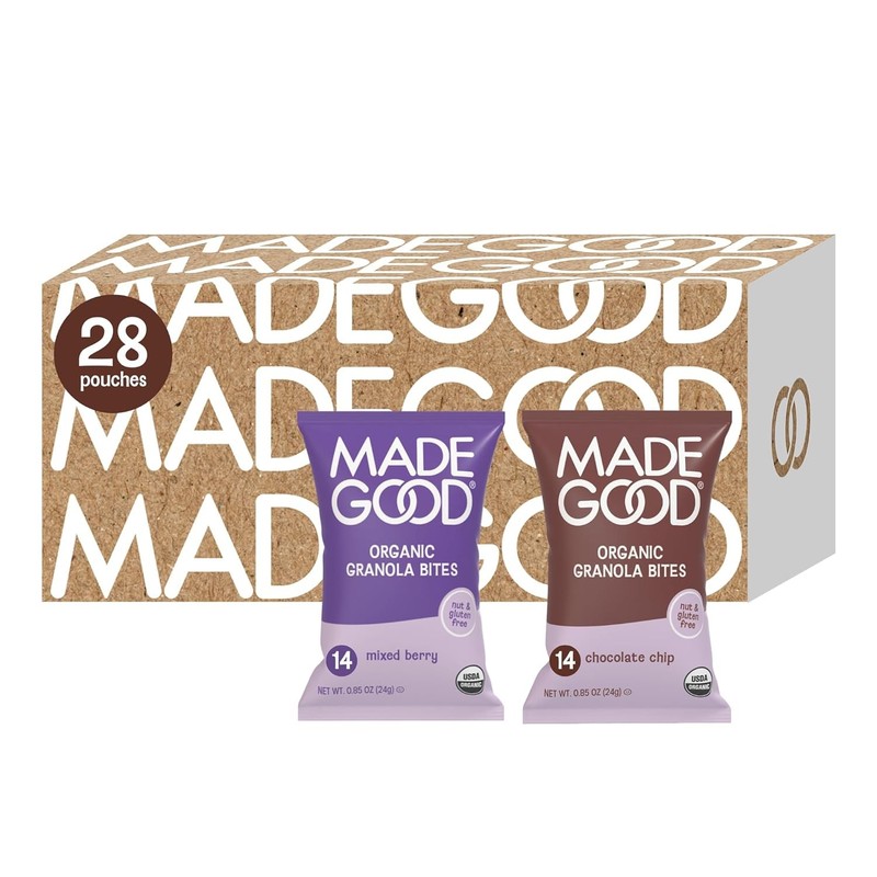 MadeGood Granola Bites Chocolate Chip & Mixed Berry Variety Pack (28 Count) Glut