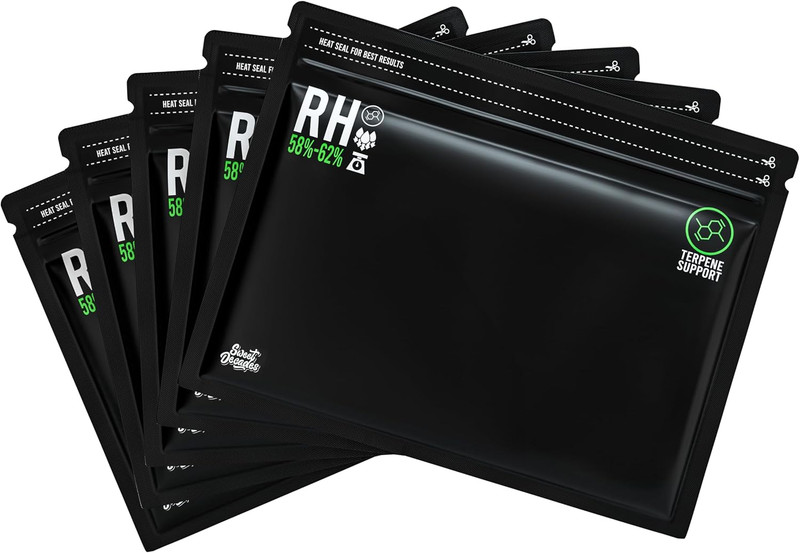 25 Pack - 2 Ounce Terpene Curing Bags 58%-62% Humidity Control gallery