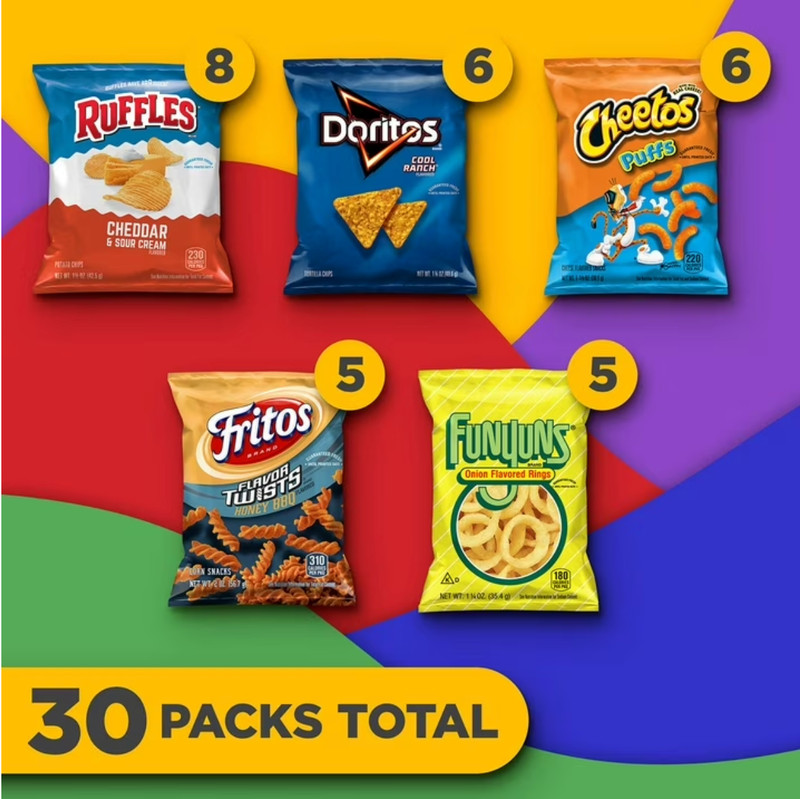 Frito-Lay Premiere Mix Variety Pack 30 Bags Doritos Cheetos Ruffles Fritos gallery