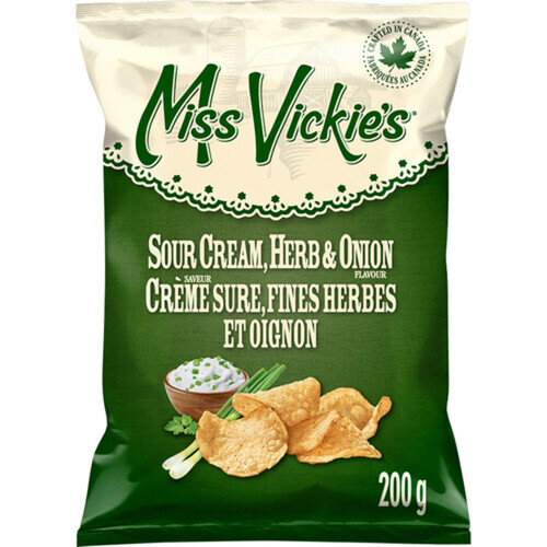 4-Pack Miss Vickie's Kettle Cooked Potato Chips Sour Cream Herb & Onion 200 g gallery