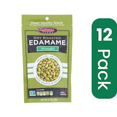 Seapoint Farms Edamame Dry Roasted Spicy Wasabi – 3.5 oz (Pack of 12)