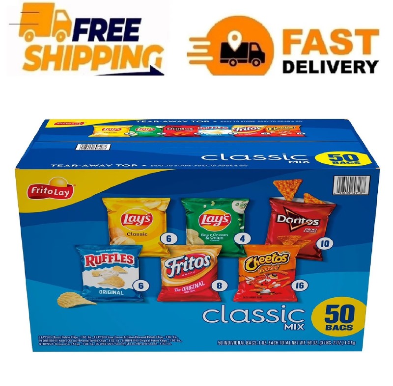 Frito-Lay Classic Mix Variety Pack Chips, 50 pk.