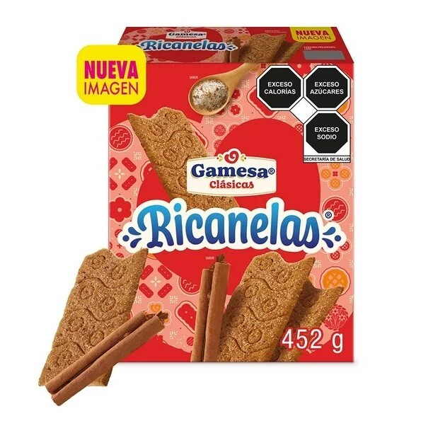 2 CAJAS DE RICANELAS GAMESA - CINNAMON COOKIES (2 BOXES)