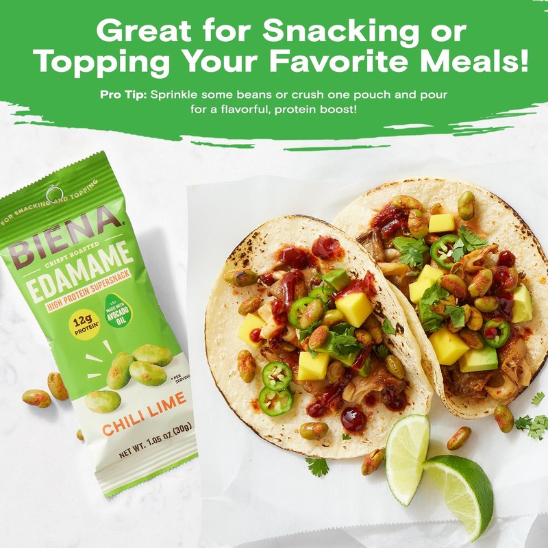 Biena Edamame Beans Snack High Protein Snacks – Healthy Office Snacks For Adu... gallery