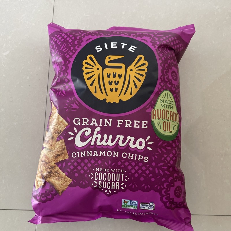 Siete Grain-Free Cinnamon Churro Strips Chips, 15 oz