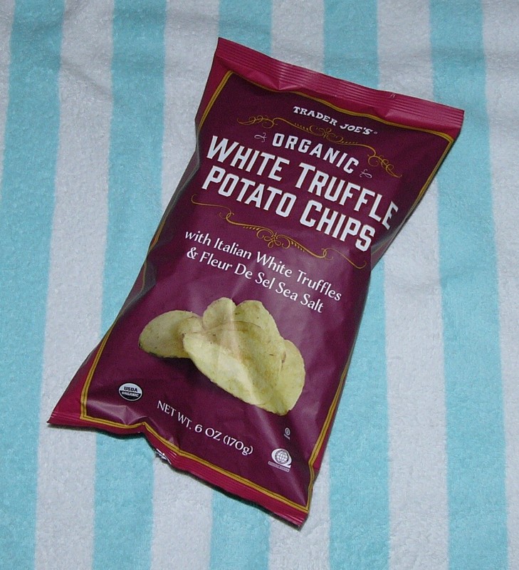 TRADER JOES Organic Italian White Truffle Potato Chips w/ Fleur De Sel Sea Salt